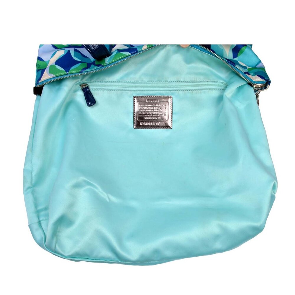 Coach Teal Blue Green Geometric Shoulder Tote - Picture 2 of 16